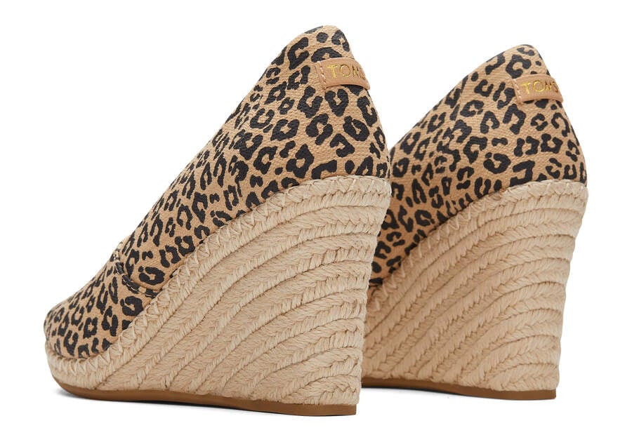 Tacones Toms Michelle Wedge Heel Beige Leopardo Chile | CL313-296