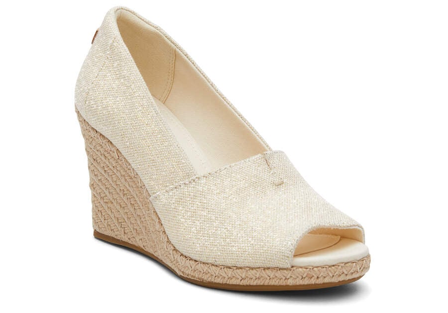 Tacones Toms Michelle Wedge Heel Beige Metal Chile | CL493-865