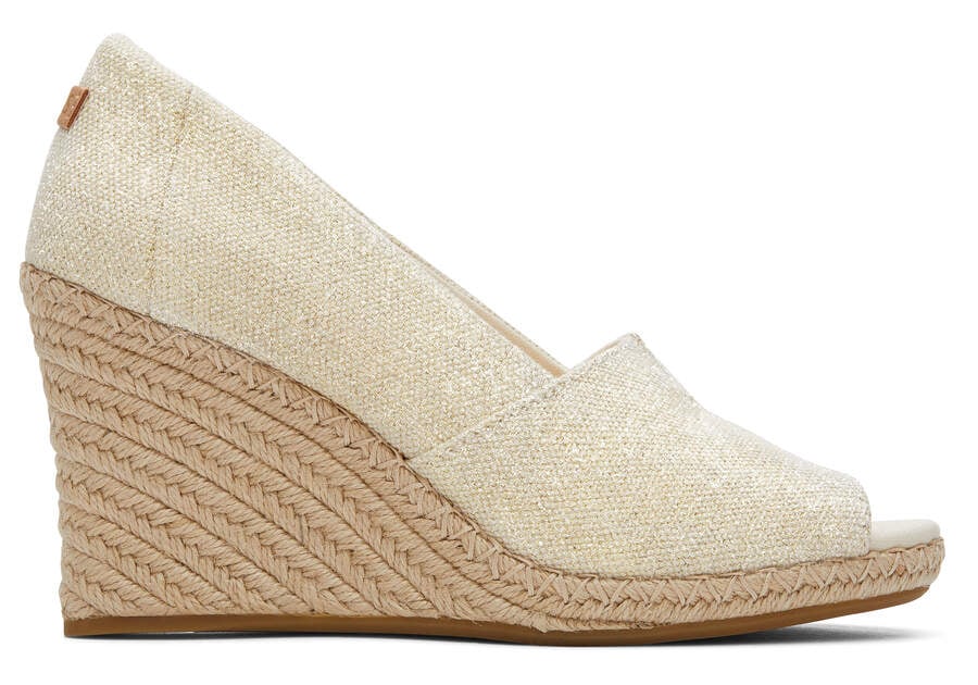 Tacones Toms Michelle Wedge Heel Beige Metal Chile | CL493-865