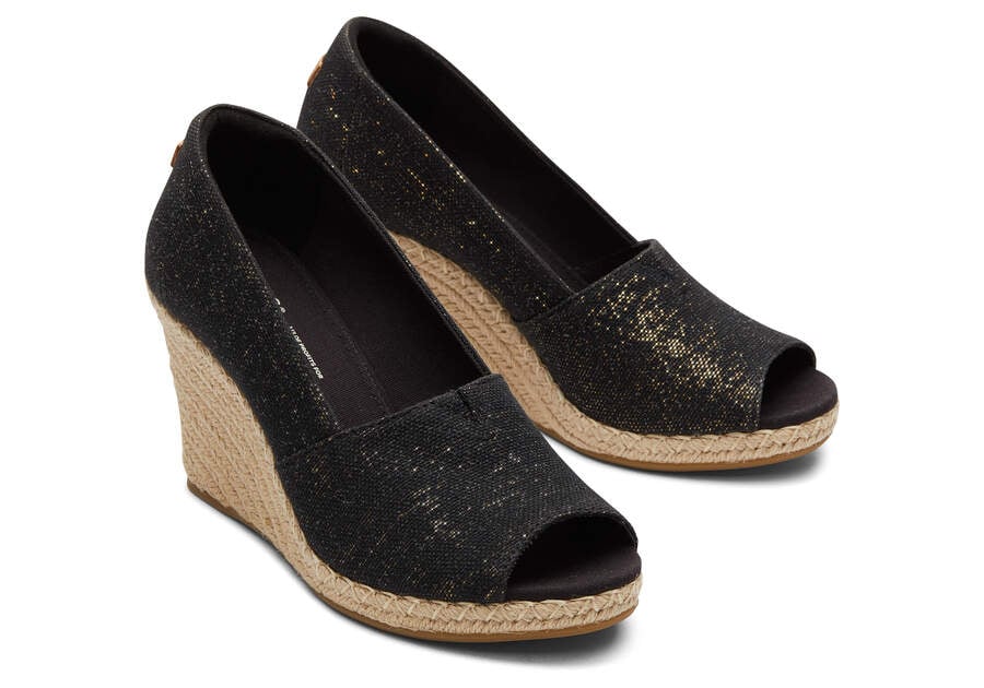 Tacones Toms Michelle Wedge Heel Negras Metal Beige Chile | CL005-611