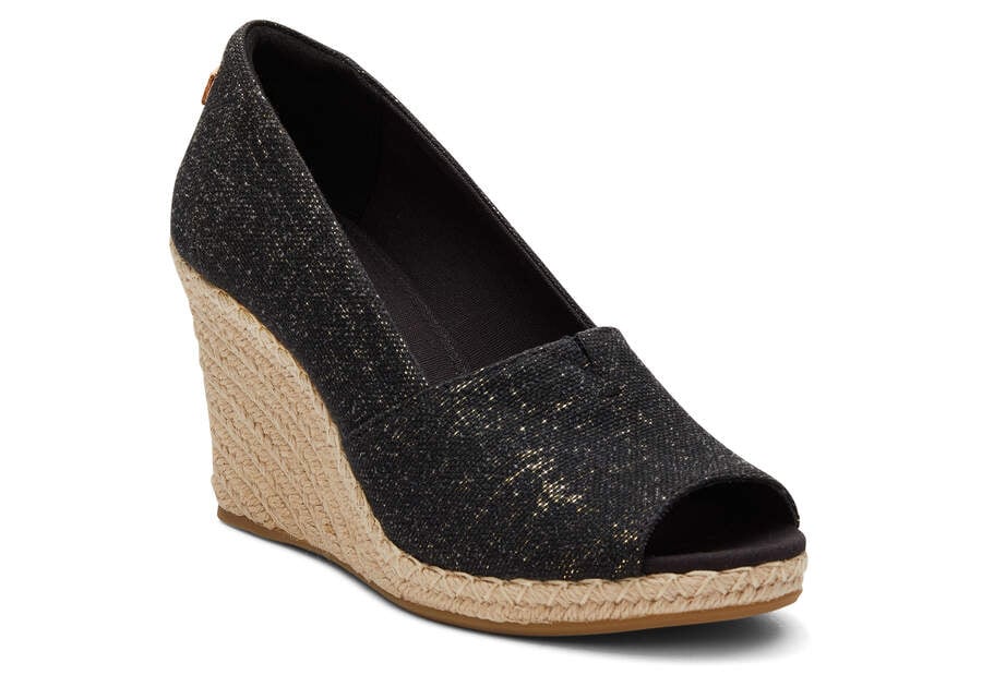 Tacones Toms Michelle Wedge Heel Negras Metal Beige Chile | CL005-611