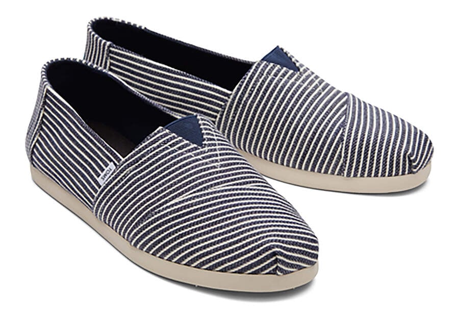 Toms Alpargata Azul Marino Rayadas Chile | CL050-671