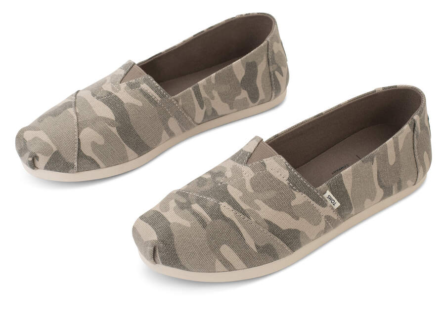 Toms Alpargata Camo Gris Marrones Gris Camuflaje Chile | CL472-035