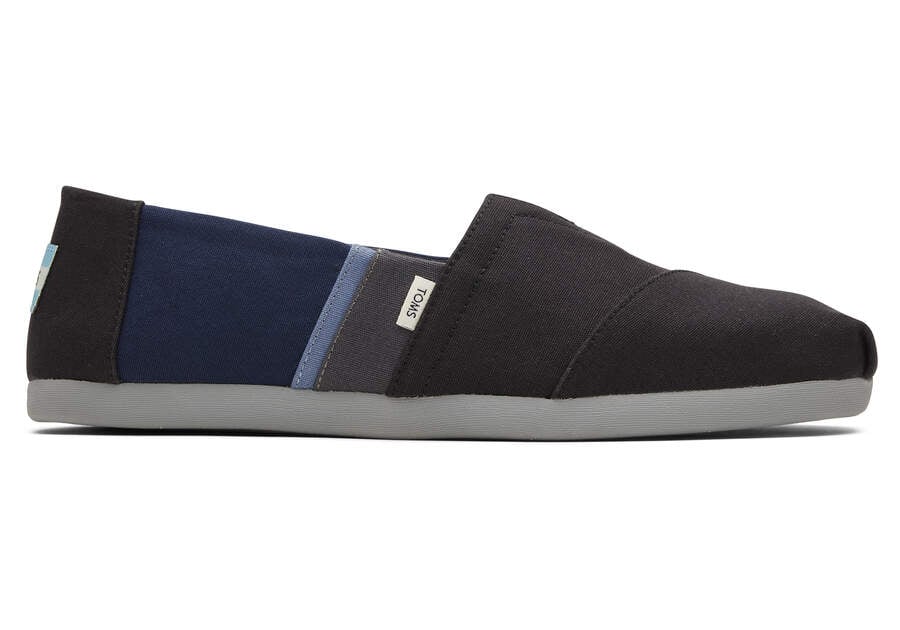 Toms Alpargata Colorblock Negras Azul Marino Chile | CL270-048