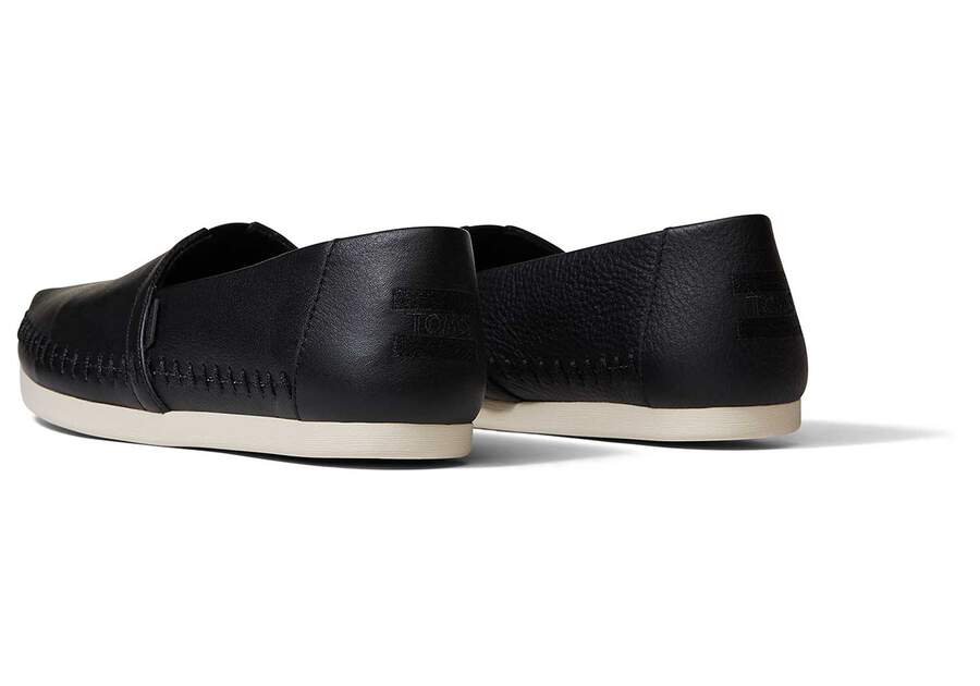 Toms Alpargata Cuero Negras Chile | CL751-196