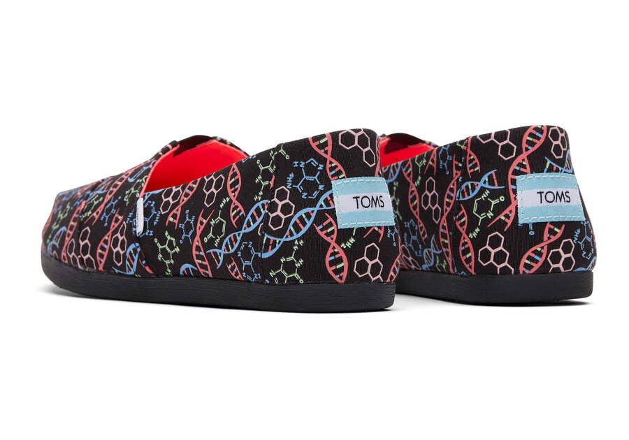 Toms Alpargata DNA Negras Verde Menta Chile | CL906-962