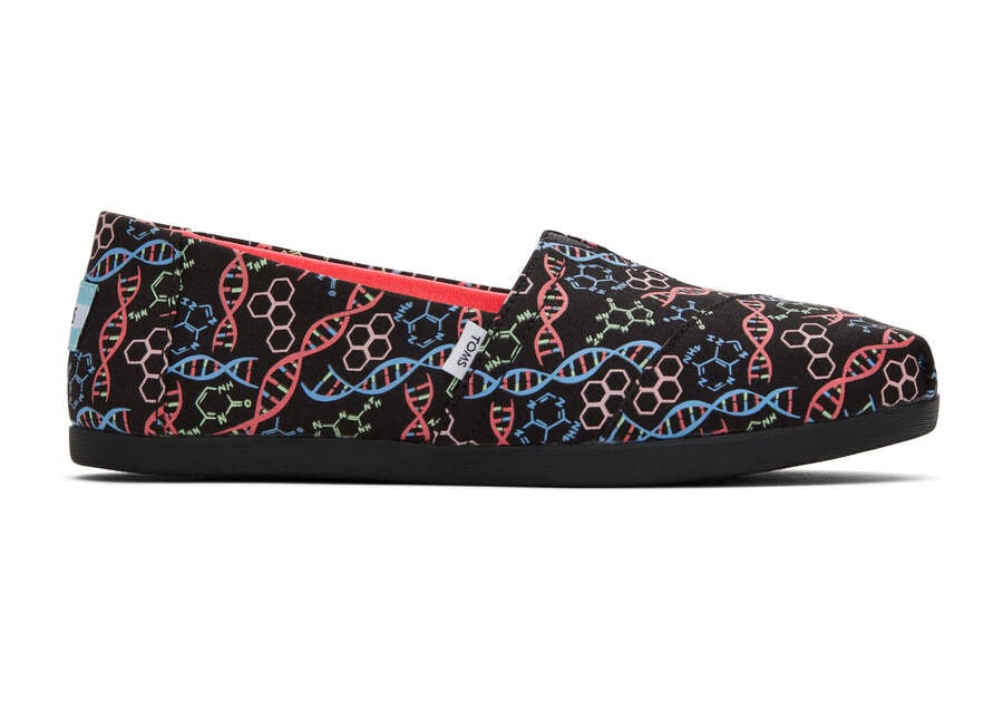 Toms Alpargata DNA Negras Verde Menta Chile | CL906-962