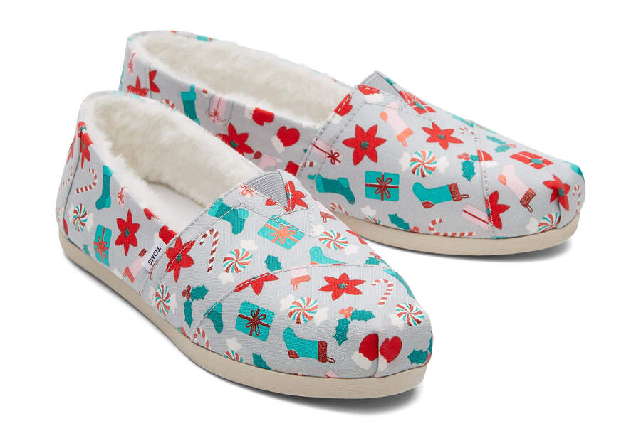 Toms Alpargata Deck the Halls Gris Chile | CL613-978