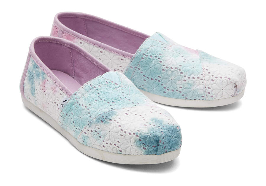 Toms Alpargata Floral Eyelets Moradas Chile | CL231-760