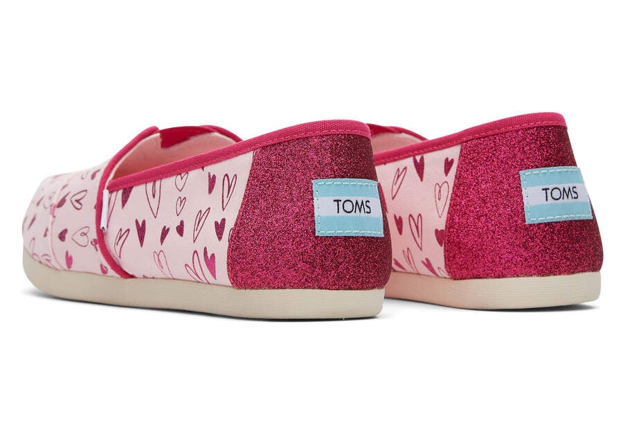 Toms Alpargata Foil Hearts Rosas Chile | CL634-659