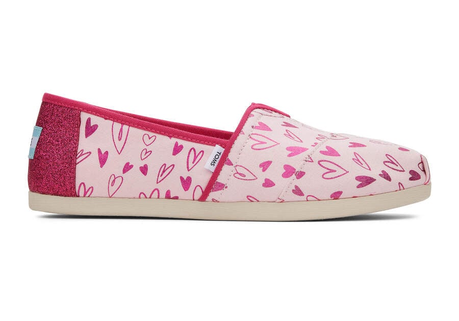 Toms Alpargata Foil Hearts Rosas Chile | CL634-659