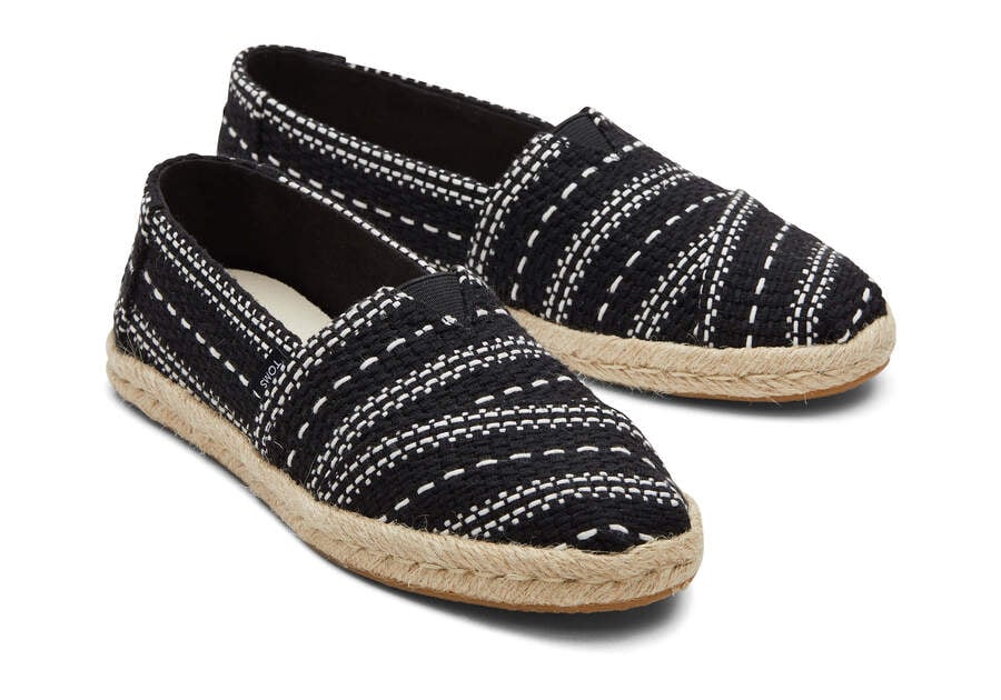 Toms Alpargata Fornido Global Woven Rope Alpargata Negras Chile | CL536-823