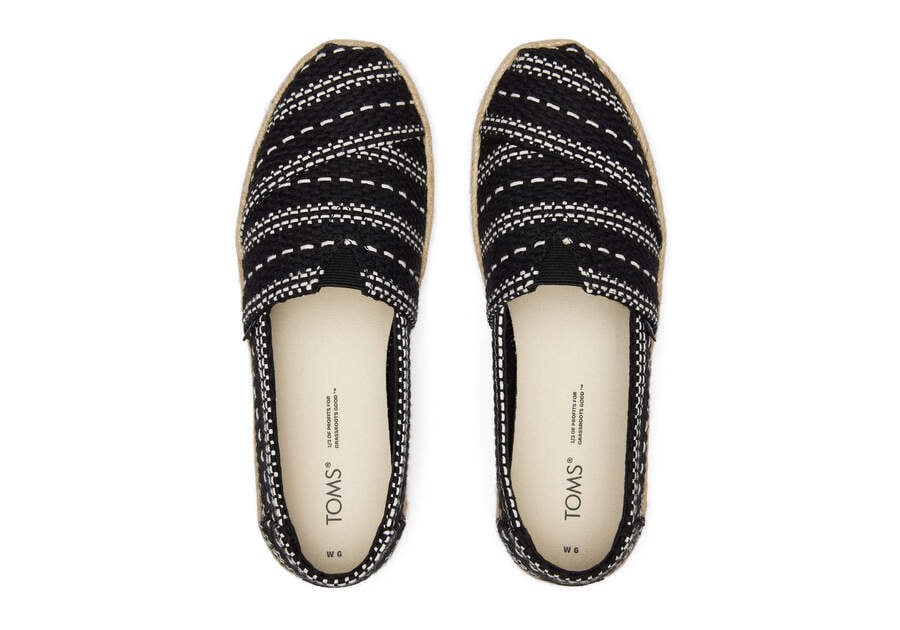 Toms Alpargata Fornido Global Woven Rope Alpargata Negras Chile | CL536-823