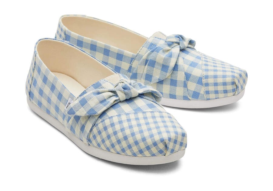 Toms Alpargata Gingham Azules Chile | CL322-252