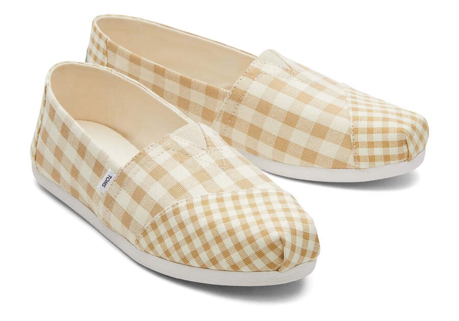 Toms Alpargata Gingham Marrones Chile | CL540-728