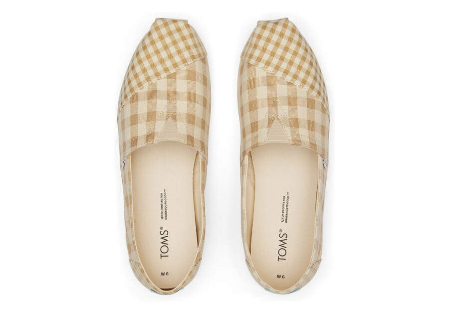 Toms Alpargata Gingham Marrones Chile | CL540-728