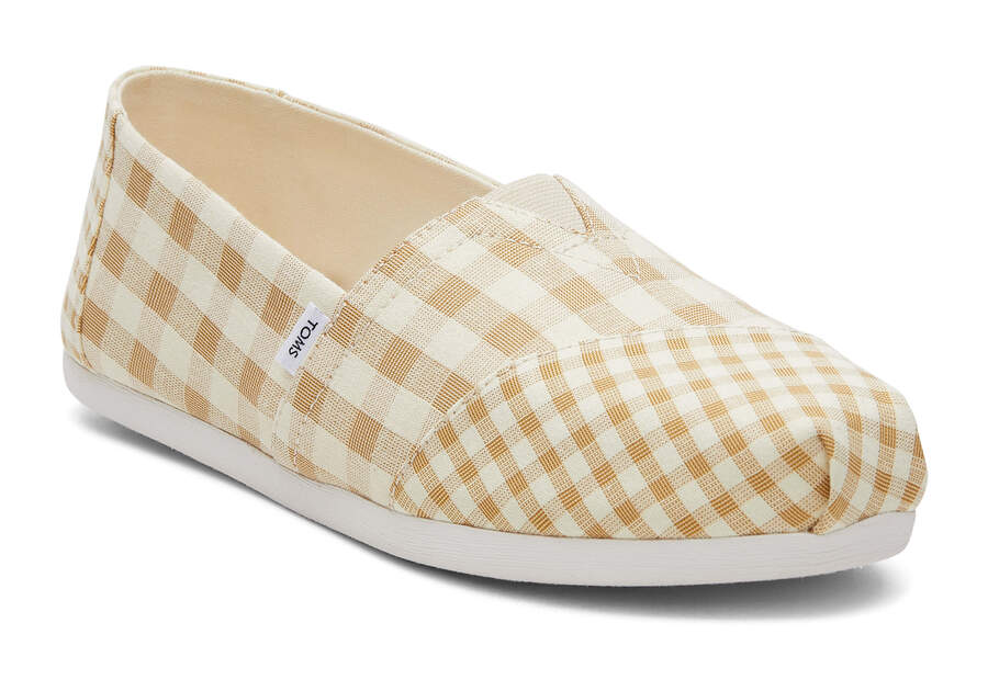 Toms Alpargata Gingham Marrones Chile | CL540-728