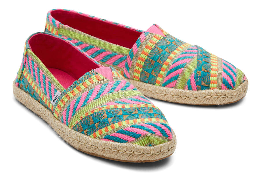 Toms Alpargata Global Jaquard Rope Alpargata Rosas Chile | CL405-697