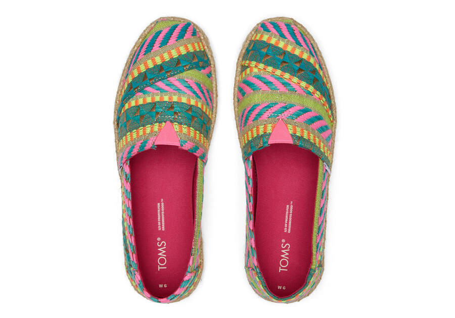 Toms Alpargata Global Jaquard Rope Alpargata Rosas Chile | CL405-697