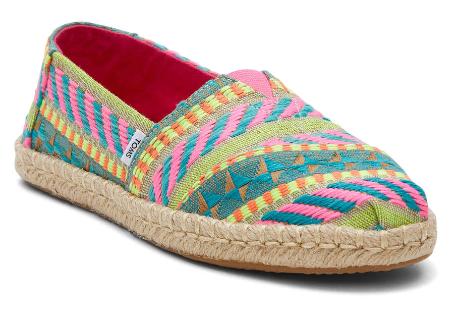 Toms Alpargata Global Jaquard Rope Alpargata Rosas Chile | CL405-697