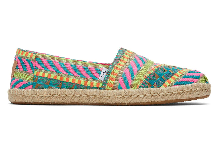 Toms Alpargata Global Jaquard Rope Alpargata Rosas Chile | CL405-697