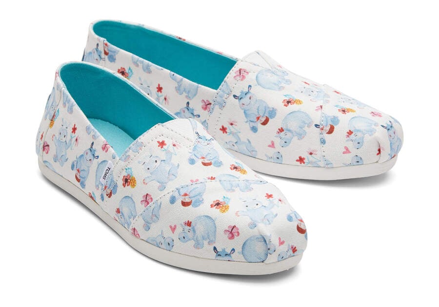 Toms Alpargata Hippos Blancas Chile | CL316-401