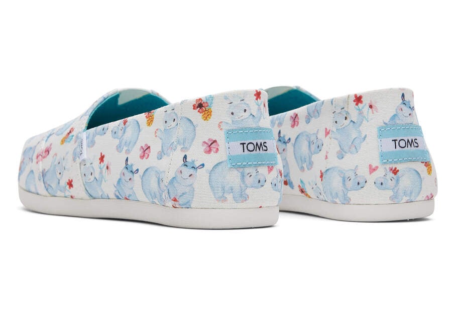 Toms Alpargata Hippos Blancas Chile | CL316-401