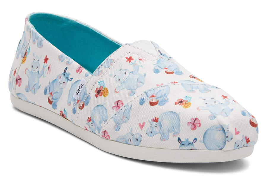 Toms Alpargata Hippos Blancas Chile | CL316-401