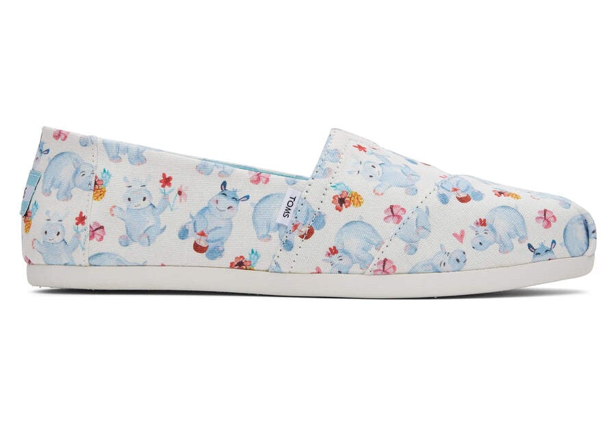 Toms Alpargata Hippos Blancas Chile | CL316-401