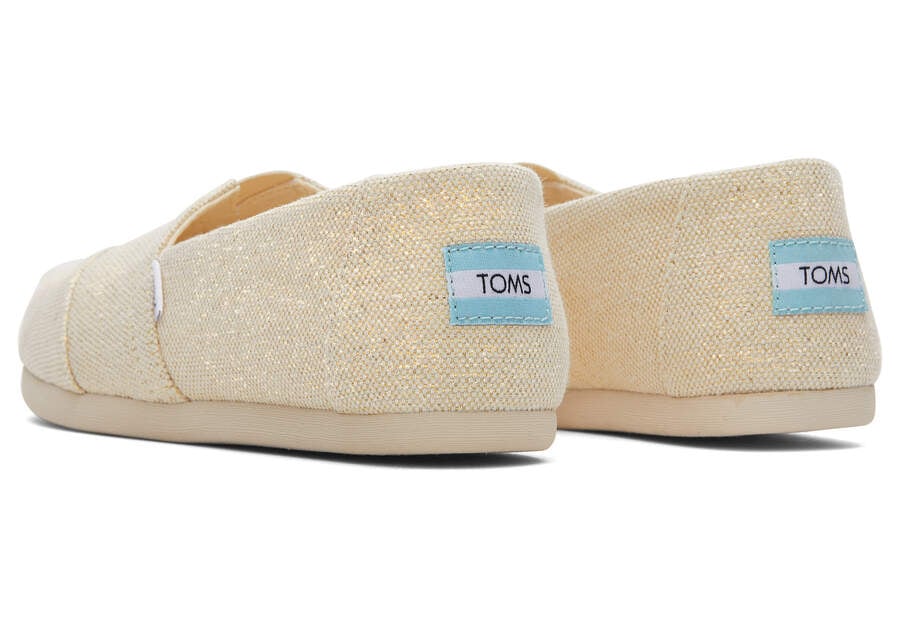 Toms Alpargata Metallic Linen Creme Metal Chile | CL778-633