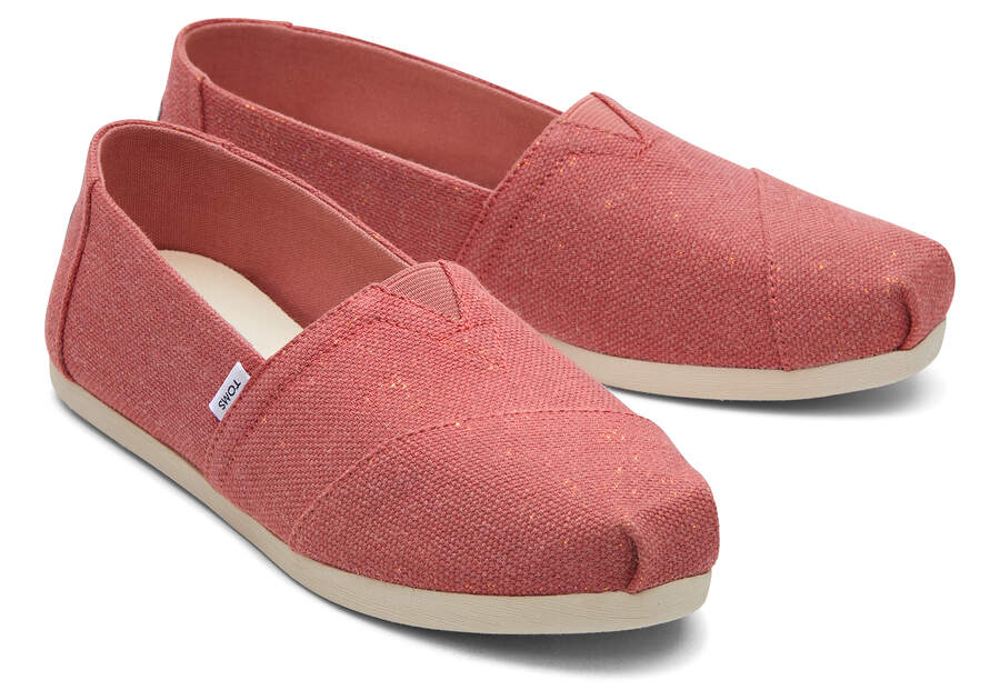 Toms Alpargata Metallic Linen Rojas Metal Chile | CL150-079