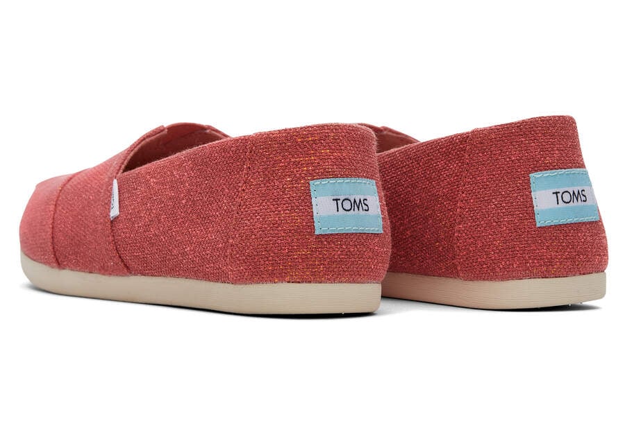 Toms Alpargata Metallic Linen Rojas Metal Chile | CL150-079