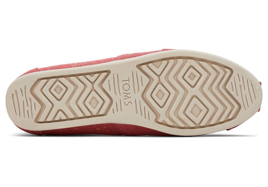 Toms Alpargata Metallic Linen Rojas Metal Chile | CL150-079