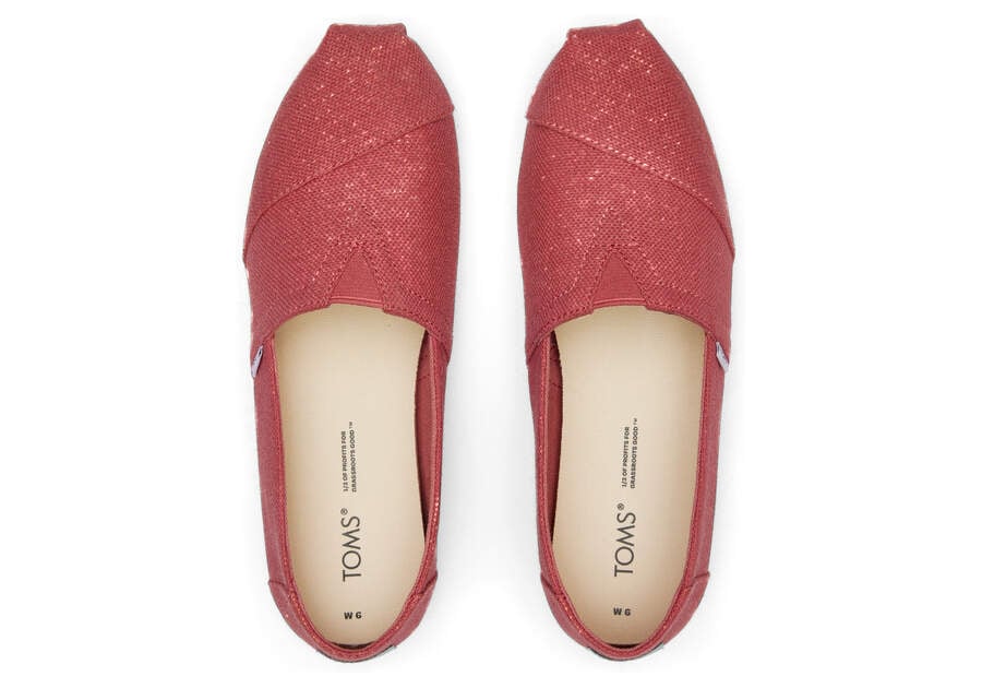 Toms Alpargata Metallic Linen Rojas Metal Chile | CL150-079