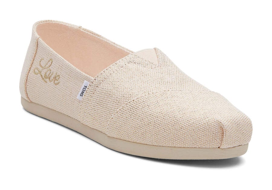 Toms Alpargata Metallic Linen Rosas Metal Chile | CL650-657