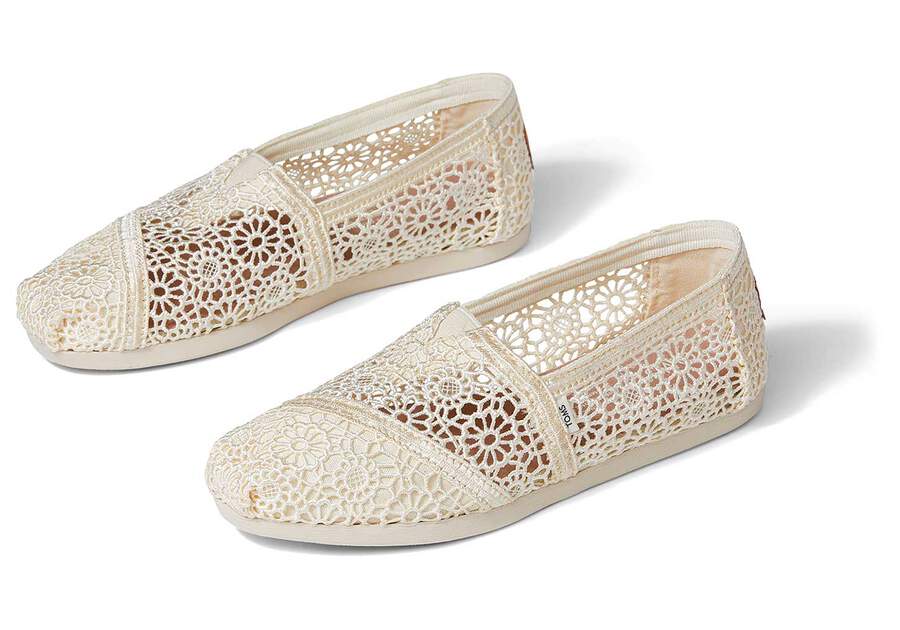 Toms Alpargata Moroccan Crochet Beige Chile | CL965-623