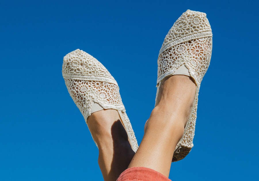 Toms Alpargata Moroccan Crochet Beige Chile | CL965-623