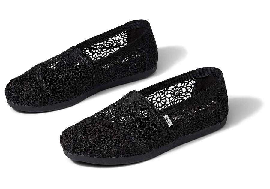 Toms Alpargata Moroccan Crochet Negras Chile | CL281-613