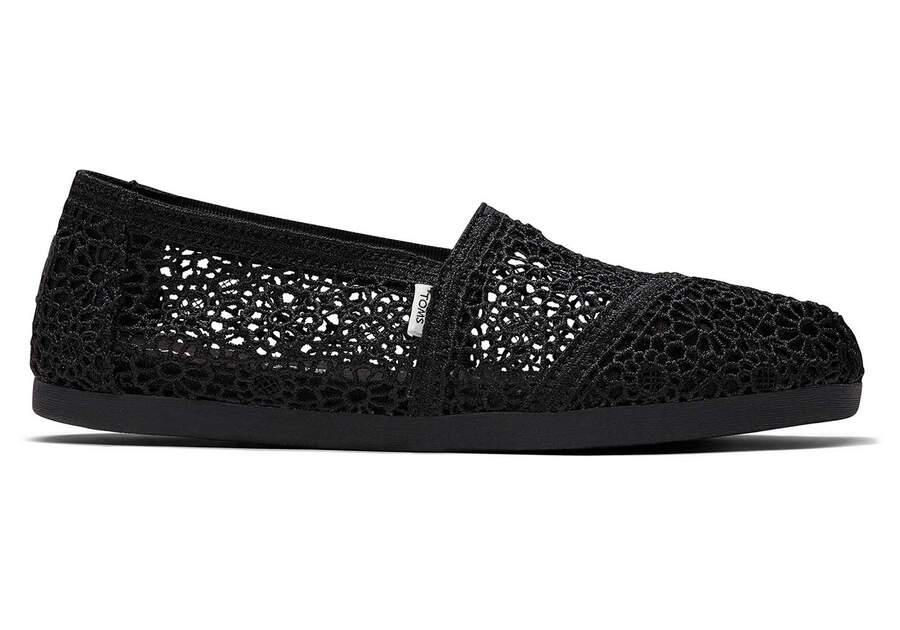 Toms Alpargata Moroccan Crochet Negras Chile | CL281-613