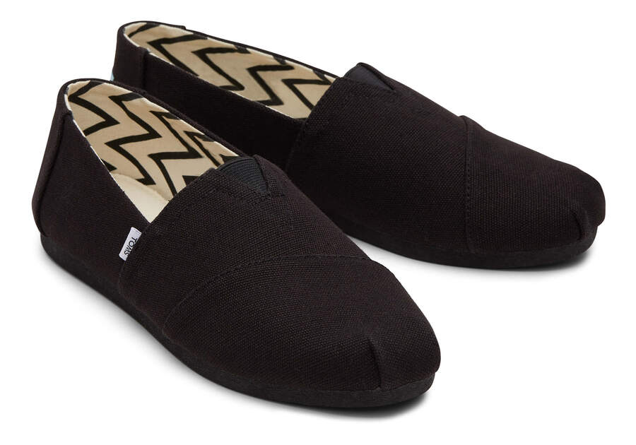 Toms Alpargata Recycled Algodon Anchos Ancho Negras Chile | CL028-479