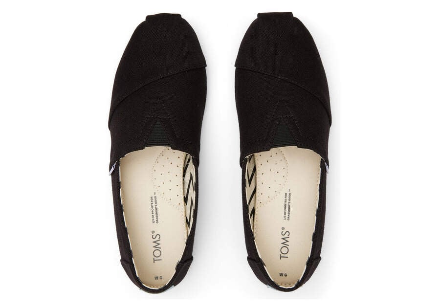 Toms Alpargata Recycled Algodon Anchos Ancho Negras Chile | CL028-479