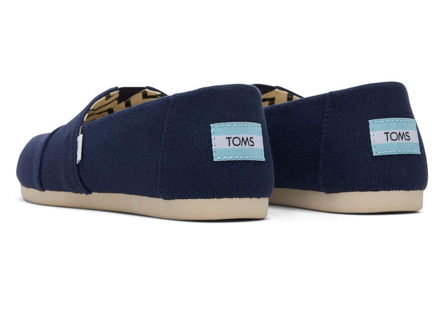 Toms Alpargata Recycled Algodon Anchos Ancho Azul Marino Chile | CL878-444