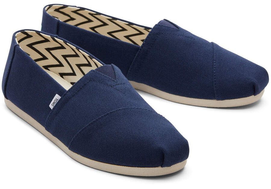 Toms Alpargata Recycled Algodon Lona Azul Marino Chile | CL747-668