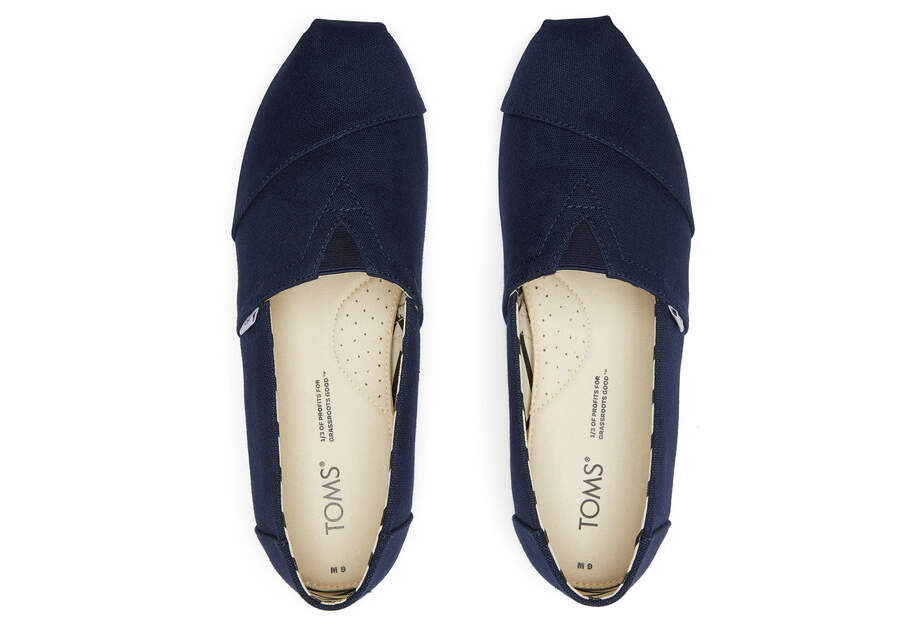 Toms Alpargata Recycled Algodon Lona Azul Marino Chile | CL747-668