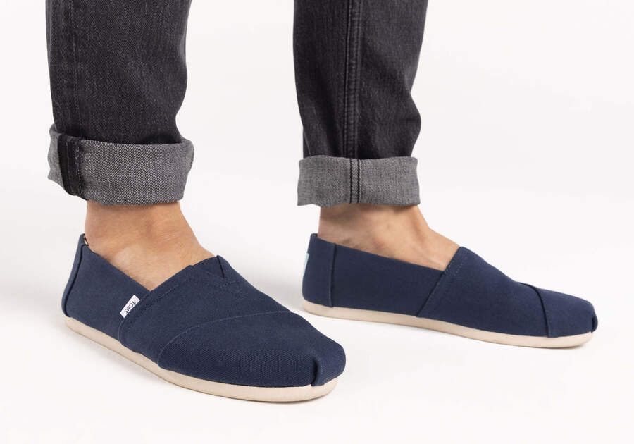 Toms Alpargata Recycled Algodon Lona Azul Marino Chile | CL747-668