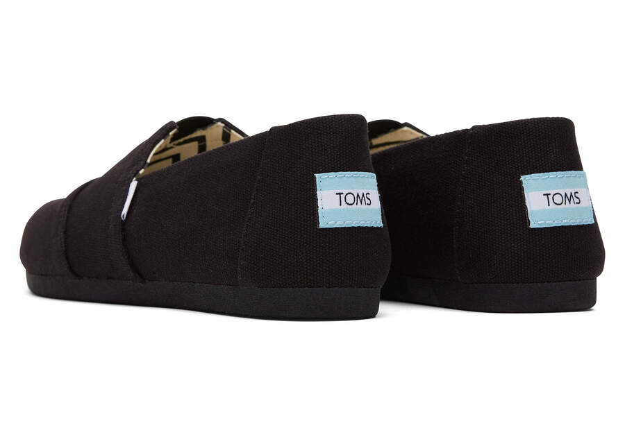 Toms Alpargata Recycled Algodon Lona Negras Chile | CL581-762