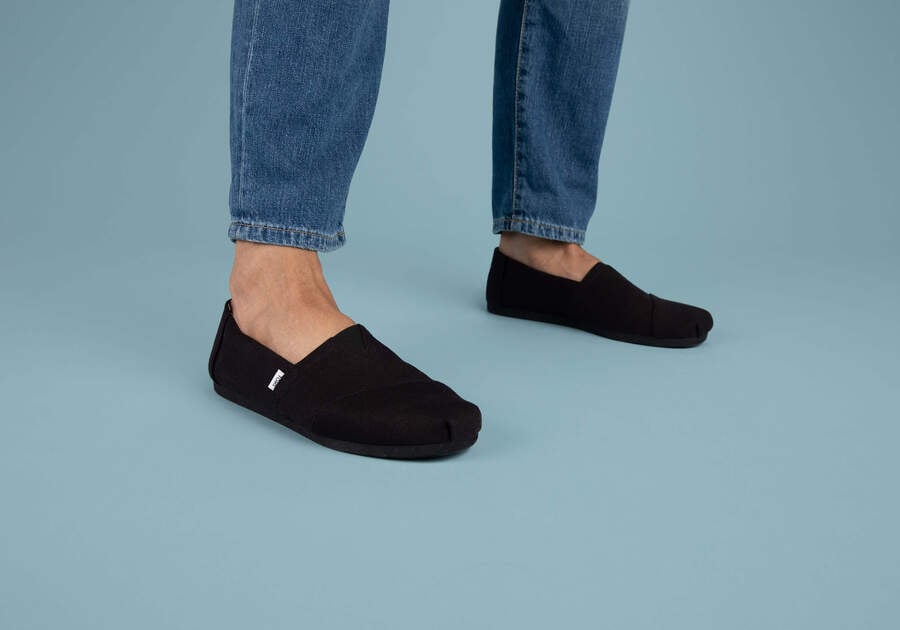 Toms Alpargata Recycled Algodon Lona Negras Chile | CL814-316