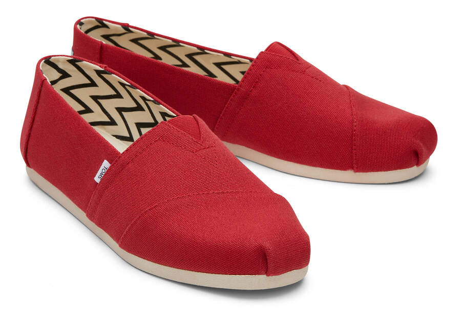 Toms Alpargata Recycled Algodon Lona Rojas Chile | CL348-561