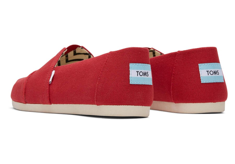 Toms Alpargata Recycled Algodon Lona Rojas Chile | CL348-561