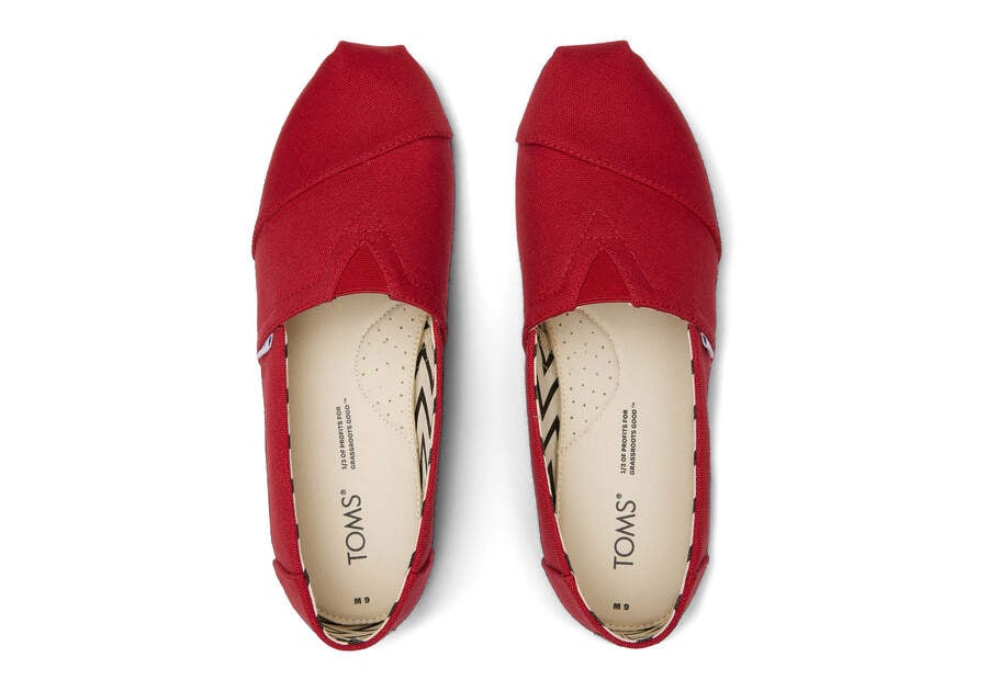 Toms Alpargata Recycled Algodon Lona Rojas Chile | CL348-561